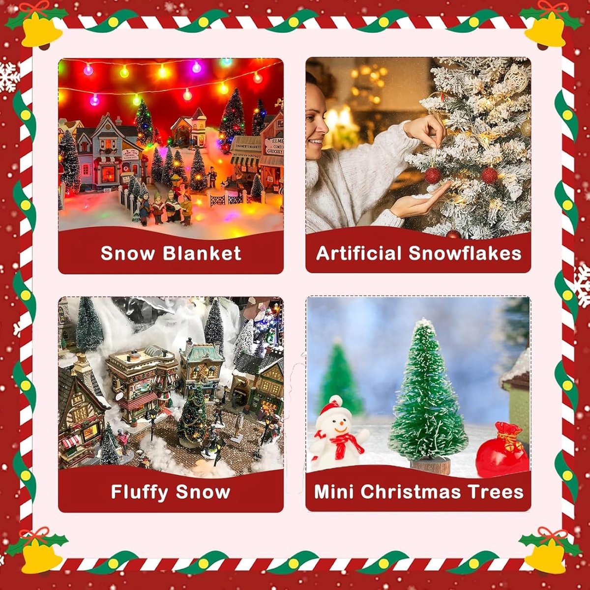 Snow blanket - 80*240 cm - Christmas snow blanket - Artificial snow roll - Christmas snow blanket roll - Fake Christmas decoration - Christmas decoration - Christmas tree decorations - soft artificial snow blankets - for the Christmas tree, party, winter  - Image 3