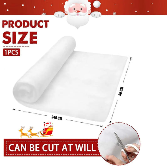 Snow blanket - 80*240 cm - Christmas snow blanket - Artificial snow roll - Christmas snow blanket roll - Fake Christmas decoration - Christmas decoration - Christmas tree decorations - soft artificial snow blankets - for the Christmas tree, party, winter  - Image 5