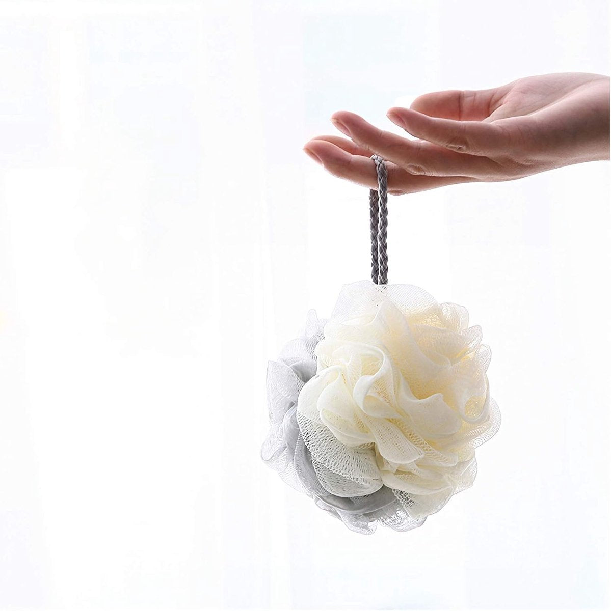 4 pieces - Bath sponge - Bath sponges - Shower sponge - Shower puff - Massage sponge - Scrubbing sponge - Bathroom accessories - Shower - Bath sponges - Soft sponge - Reusable - 19*12 cm - Image 4
