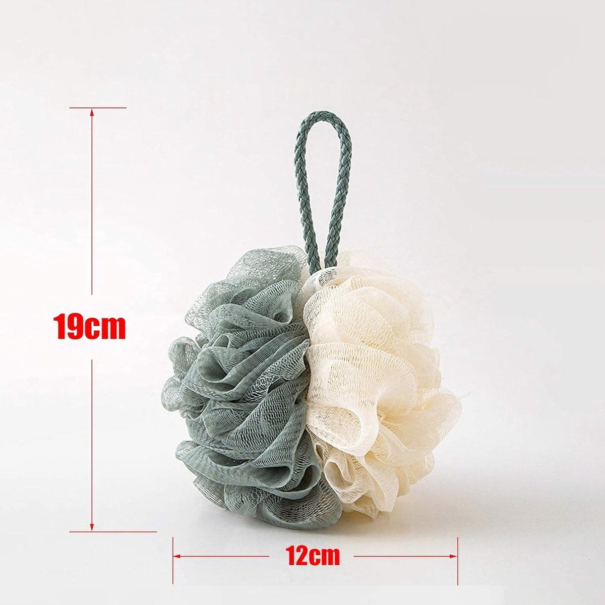 4 pieces - Bath sponge - Bath sponges - Shower sponge - Shower puff - Massage sponge - Scrubbing sponge - Bathroom accessories - Shower - Bath sponges - Soft sponge - Reusable - 19*12 cm - Image 5