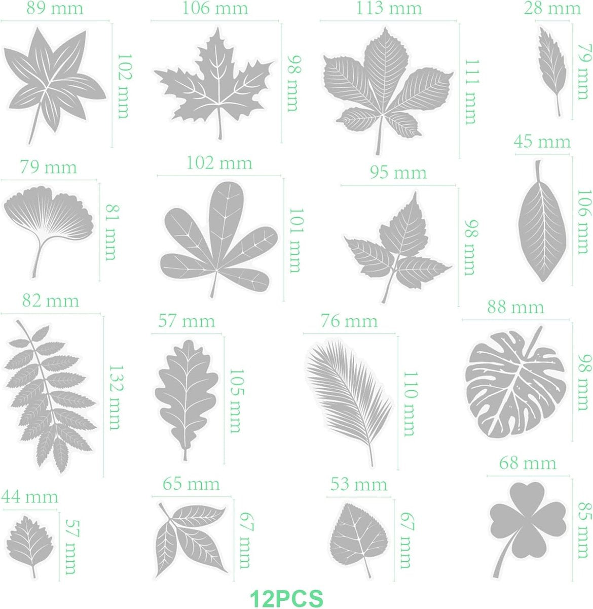 28 pieces - transparent window stickers - butterfly patterns and leaf shapes - warning decorative stickers - for home - window stickers - window decoration - prevent birds from hitting glass - Image 2