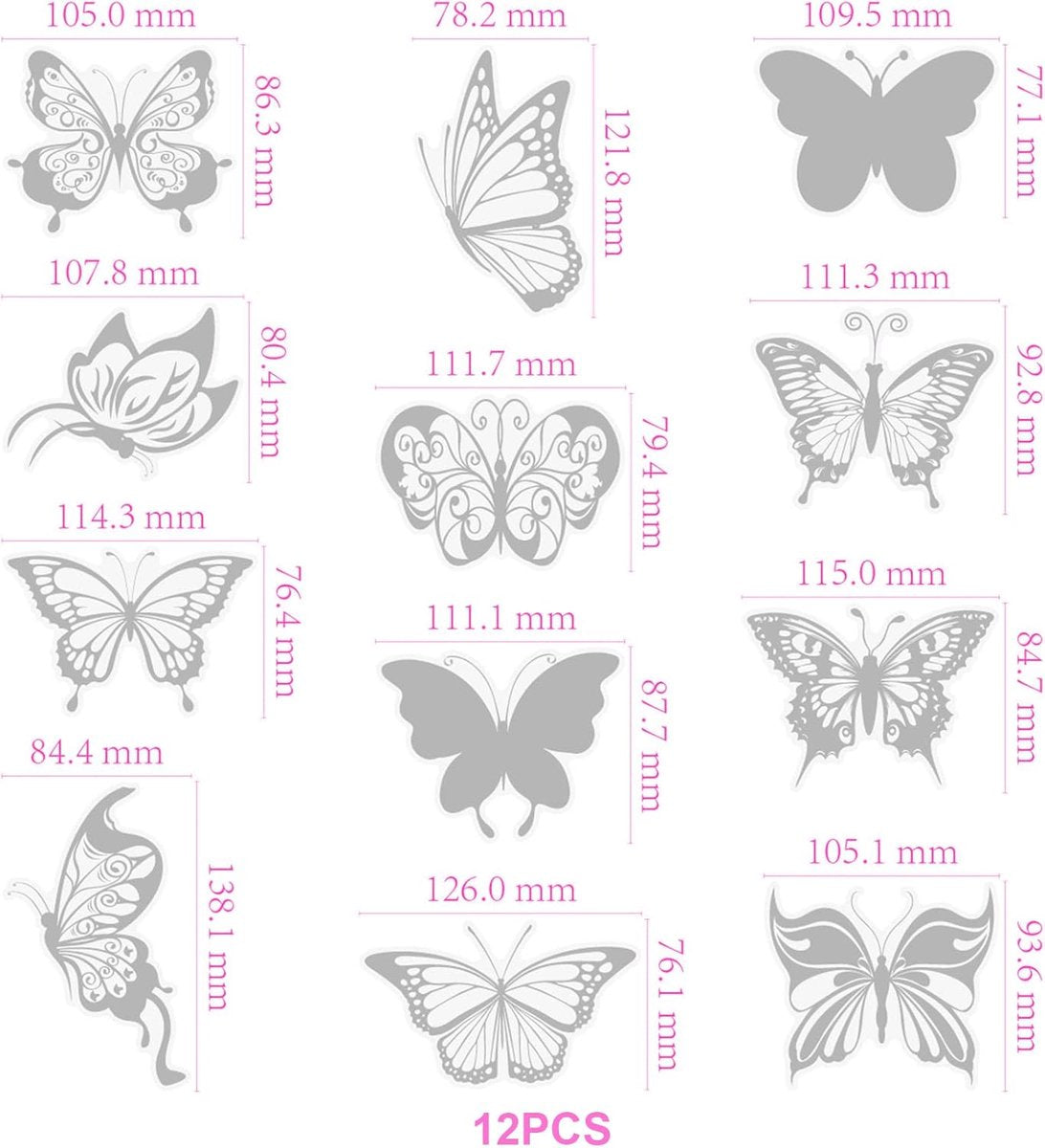 28 pieces - transparent window stickers - butterfly patterns and leaf shapes - warning decorative stickers - for home - window stickers - window decoration - prevent birds from hitting glass - Image 3