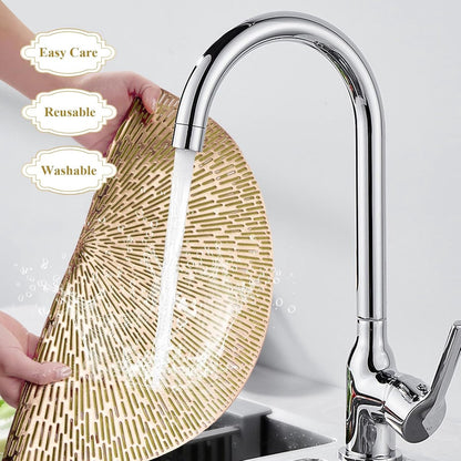 Set of 6 round placemats - Gold Placemats - 38x38cm - coasters - Openwork - Heat resistant - Luxurious appearance - Washable - Easy to clean - for kitchen and dining table decoration - Image 2