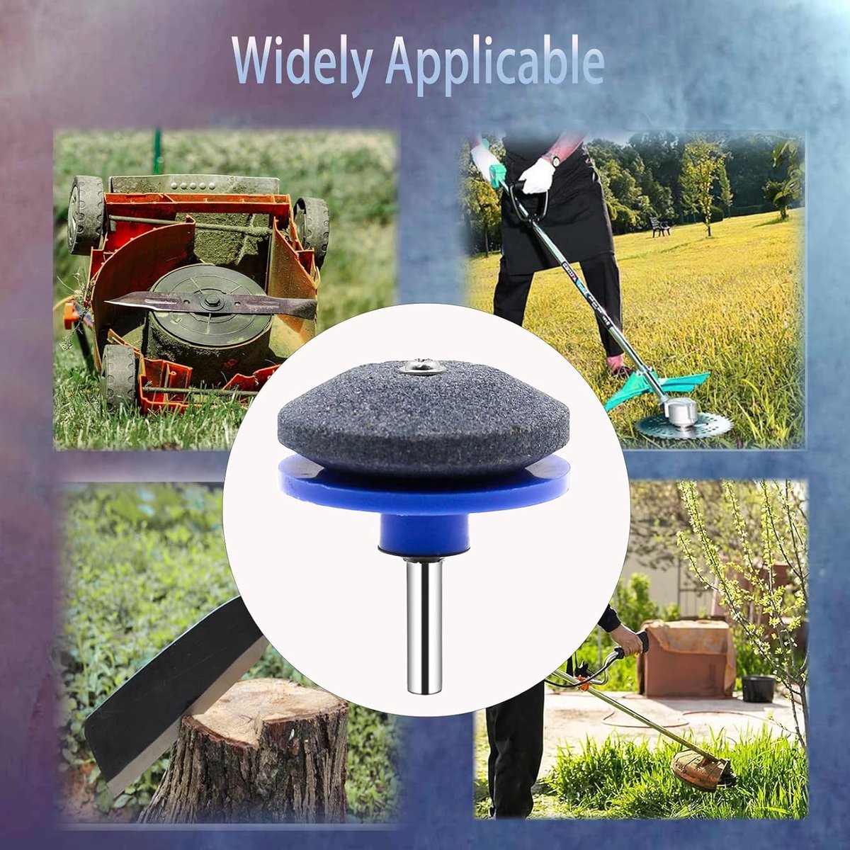 3 pieces - lawnmower blade sharpening - universal blade sharpener - for electric drill, lawnmower blade sharpener blade - grinding wheel - garden tool sharpener - for lawnmower - lawnmower accessories - 5*5.5 cm - Image 3