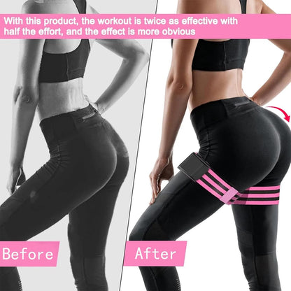 Resistance Bands - Resistance band - Booty bands - Fitness Elastic - Fitness Resistance Bands - Booty bands for training - Blood flow restriction bands - Adjustable BFR training bands - for training your glutes, squat, thighs - Pink - Image 3