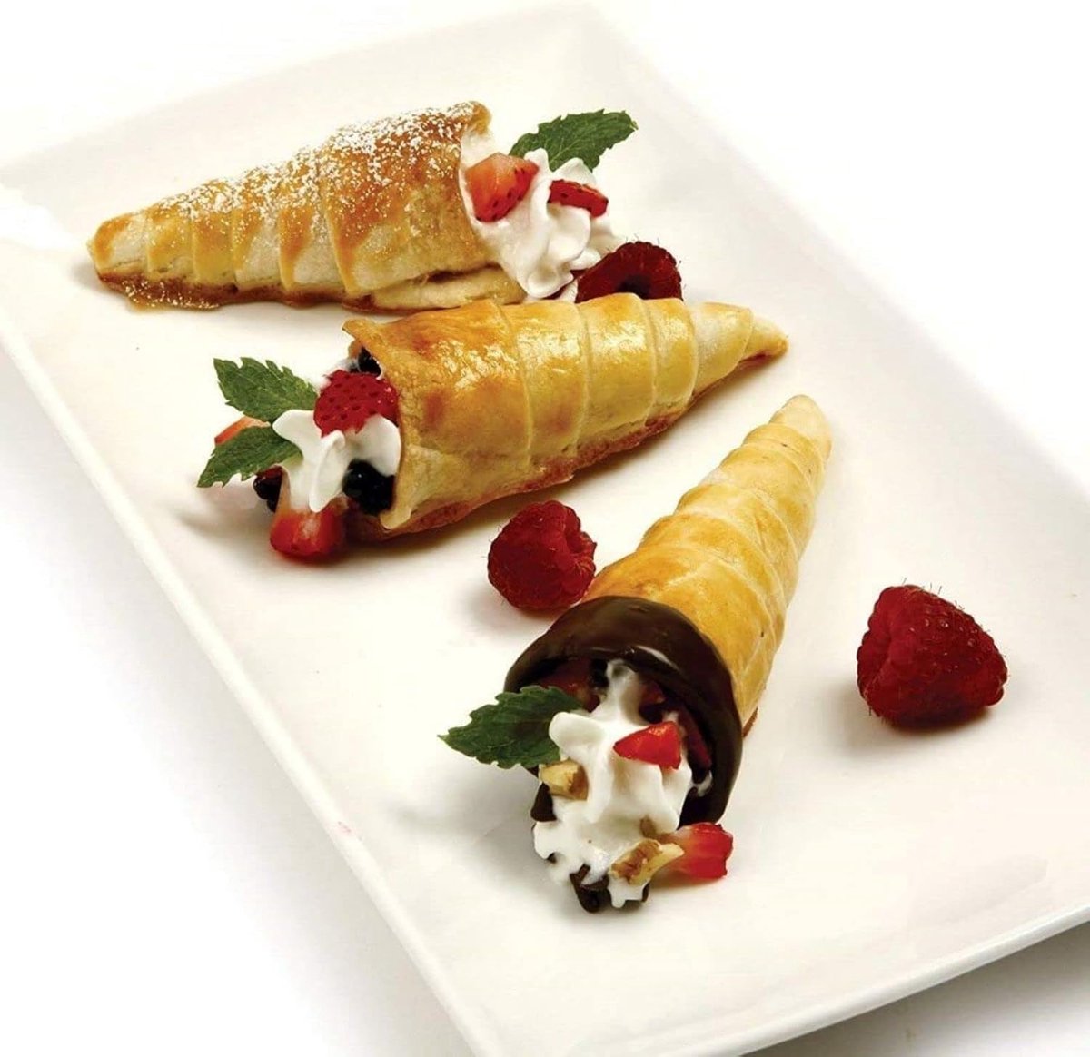 16 pieces - Croissant molds - Cream horn molds - Ice cream cone molds - Horn molds - Baking tools - Stainless steel baking pan - kitchen utensils - with cleaning brushes - for pastries, cream horns, cakes - 12.4*3.4 cm - silver - Image 4