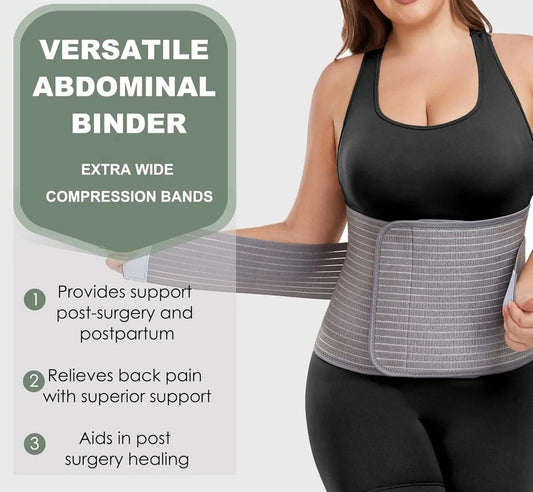 Postpartum Pregnancy Belt - Postpartum Belly Belt - Postpartum Support Belt - Breathable Belly Wrap - Pregnancy Belly Belt - Belly Braces - Corset - Kidney Warmer - Recovery Belt - Lower Back Support - for women - Size S/M - Grey - Image 2