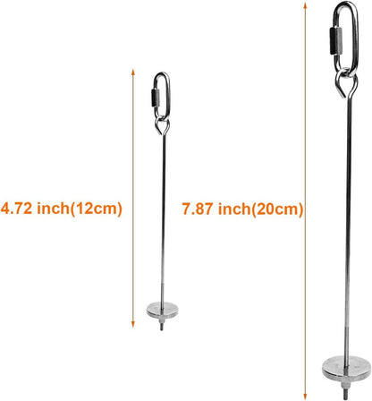 2 pieces - Bird Feeder - Small Animals Fruit and Vegetable Holder - Stainless Steel Vegetable Skewer - Food Finder - Hanging Food Feeding and Handling Tool - for Parrots, Cockatoos, Cockatiels - 20cm and 12cm - Silver - Image 2