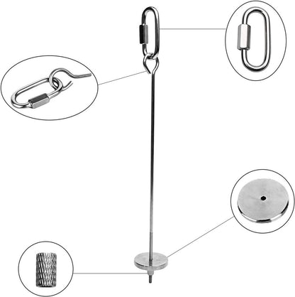 2 pieces - Bird Feeder - Small Animals Fruit and Vegetable Holder - Stainless Steel Vegetable Skewer - Food Finder - Hanging Food Feeding and Handling Tool - for Parrots, Cockatoos, Cockatiels - 20cm and 12cm - Silver - Image 3