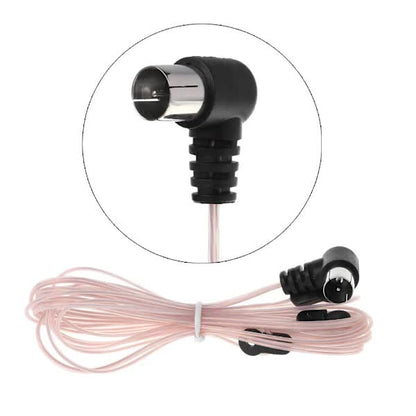 FM Antenna Male Connector Stereo Audio Radio Receiver Adapter Compatible with Denon Marantz Onkyo Raspberry Pi Wave Tivoli