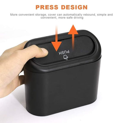 Car Trash Can, Waterproof Hanging Storage Box with Lid, 2-Pack Portable for Car \u0026 Office - Image 4