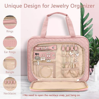 Pink Hanging Travel Toiletry Bag Large Makeup Bag - Image 2