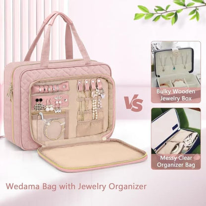 Pink Hanging Travel Toiletry Bag Large Makeup Bag - Image 3
