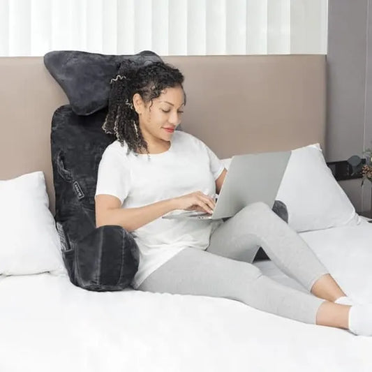 Extra Large Back Cushion with Armrests for Bed and Sofa Reading Sitting Support - Image 2