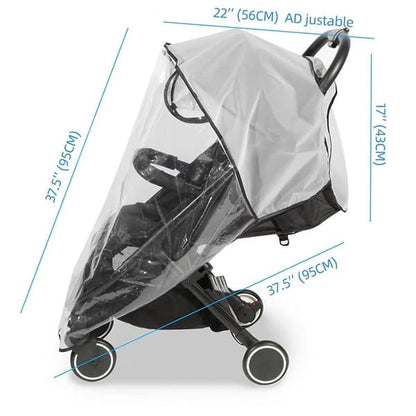 Universal Stroller Rain Cover 5-in-1 Transparent Weather Protection for Infants - Image 2