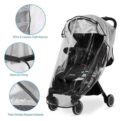Universal Stroller Rain Cover 5-in-1 Transparent Weather Protection for Infants - Image 4