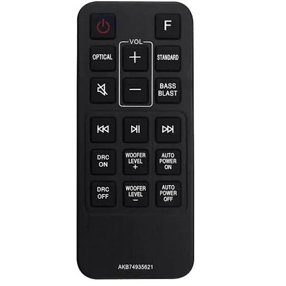 Replacement Remote Control AKB74935621 Compatible with LG Soundbar SJ2 SJ2.AEUSLLK SJ2.DEUSLLK