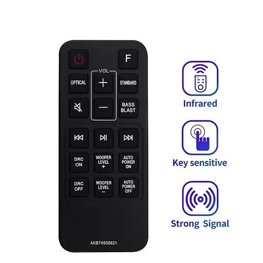 Replacement Remote Control AKB74935621 Compatible with LG Soundbar SJ2 SJ2.AEUSLLK SJ2.DEUSLLK - Image 2