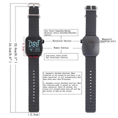 Portable Metronome Smart Adjustable Vibrating Bracelet Musical Instrument Metronome - Image 5