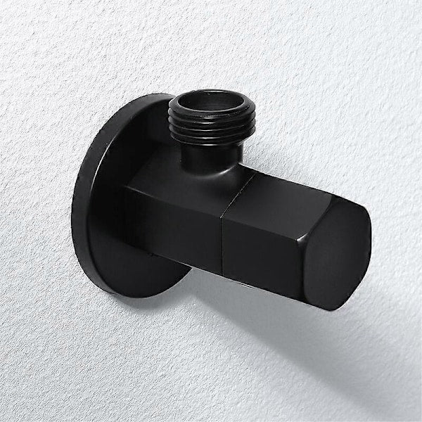 Black Shut-off Valve Angle Faucet Brass Diverter Toilet Shower Nozzle Connector Solid Brass Coupling Bracket - Image 4