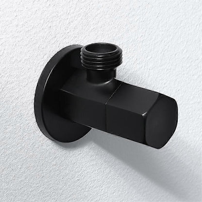 Black Shut-off Valve Angle Faucet Brass Diverter Toilet Shower Nozzle Connector Solid Brass Coupling Bracket - Image 4