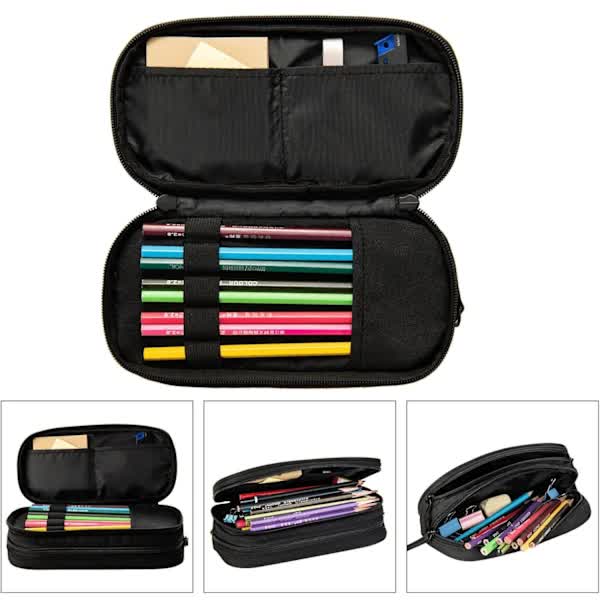 Soccer Pencil Case Blue with Zipper, Spacious and Durable Soccer Theme Sports Pencil Case - Image 5