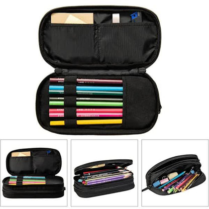 Soccer Pencil Case Blue with Zipper, Spacious and Durable Soccer Theme Sports Pencil Case - Image 5