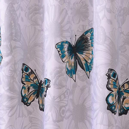 Shower Curtain 220x200cm Bathroom Curtain with Hooks Mildew Resistant - Image 2