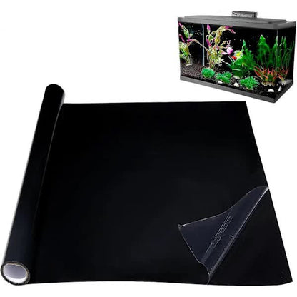 Aquarium Background Poster Static Adhesive Black for Fish Tank