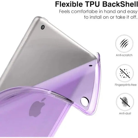 iPad Case 10.2 Inch Purple Soft Frosted Slim Cover with S compatible with iPad 9th 8th 7th Generation - Image 2