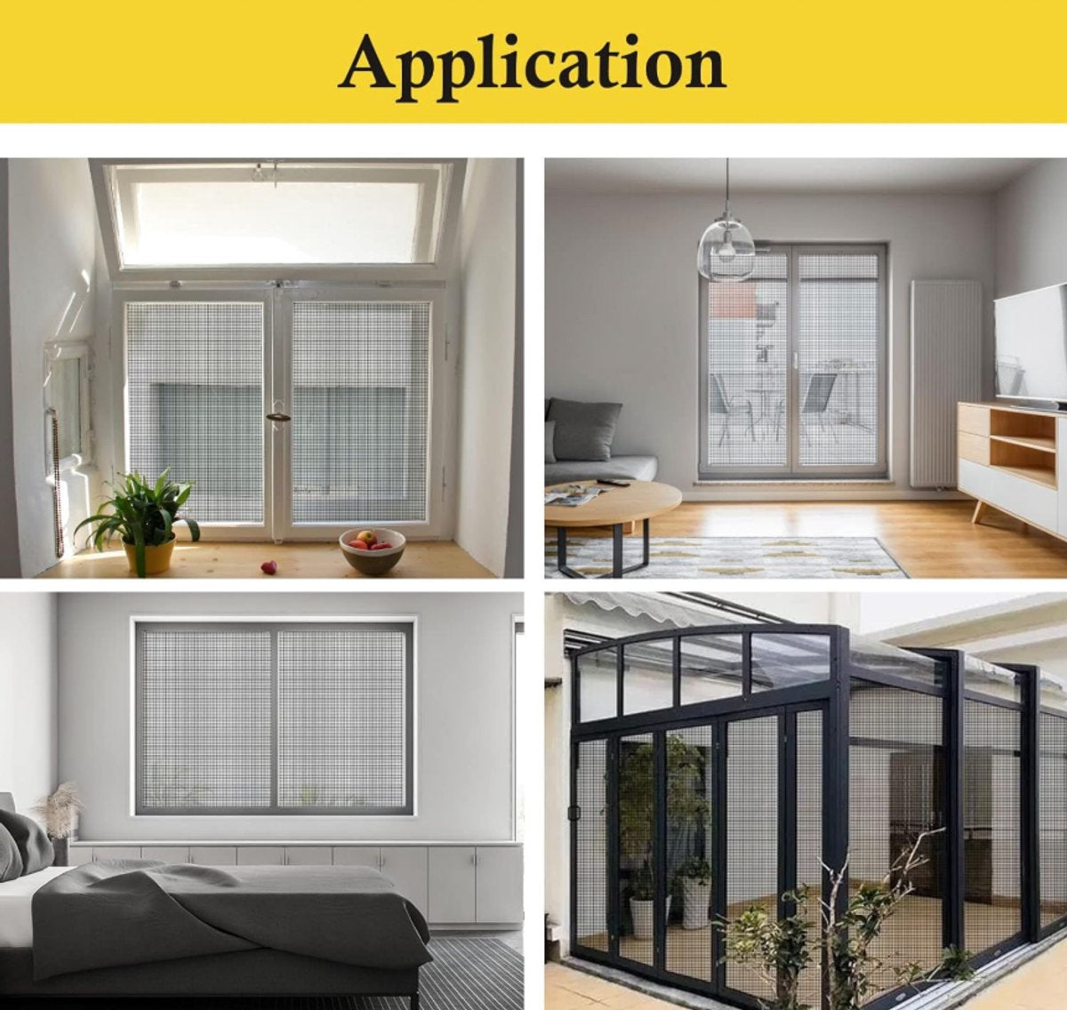 Window screen 100 x 300 cm - Gray - Mesh - Universal Window Screen - Custom Made Mosquito Net - Make Your Own Screen - Anti Mosquito - Insect Screen - Door Screen - Image 2