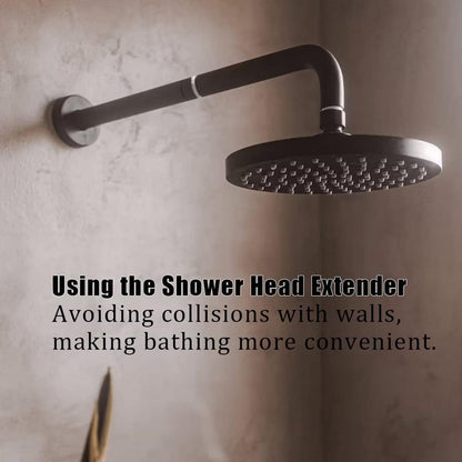 Shower arm extension - Hand shower arm extension pipe - universal shower component - 20cm - silver - Easy installation - Universal connection - Rain shower arm - Stainless steel - Image 3