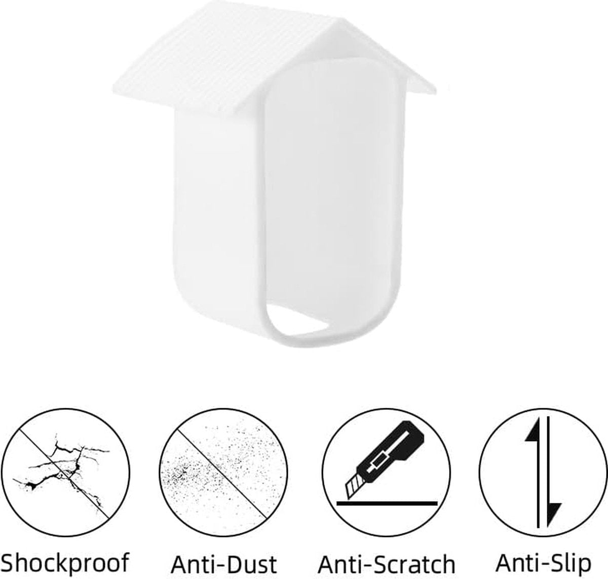 2 pieces - Camera silicone protective cover - security camera protective cover - white - soft silicone case - security camera protective cover - weatherproof silicone housing - for EufyCam 2C - Image 2
