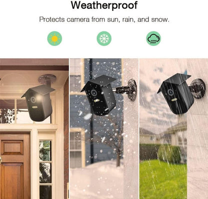 2 pieces - Camera silicone protective cover - Surveillance camera protective cover - suitable for EufyCam 2C - Protection - Weatherproof silicone housing - Soft - Black + White - Image 3
