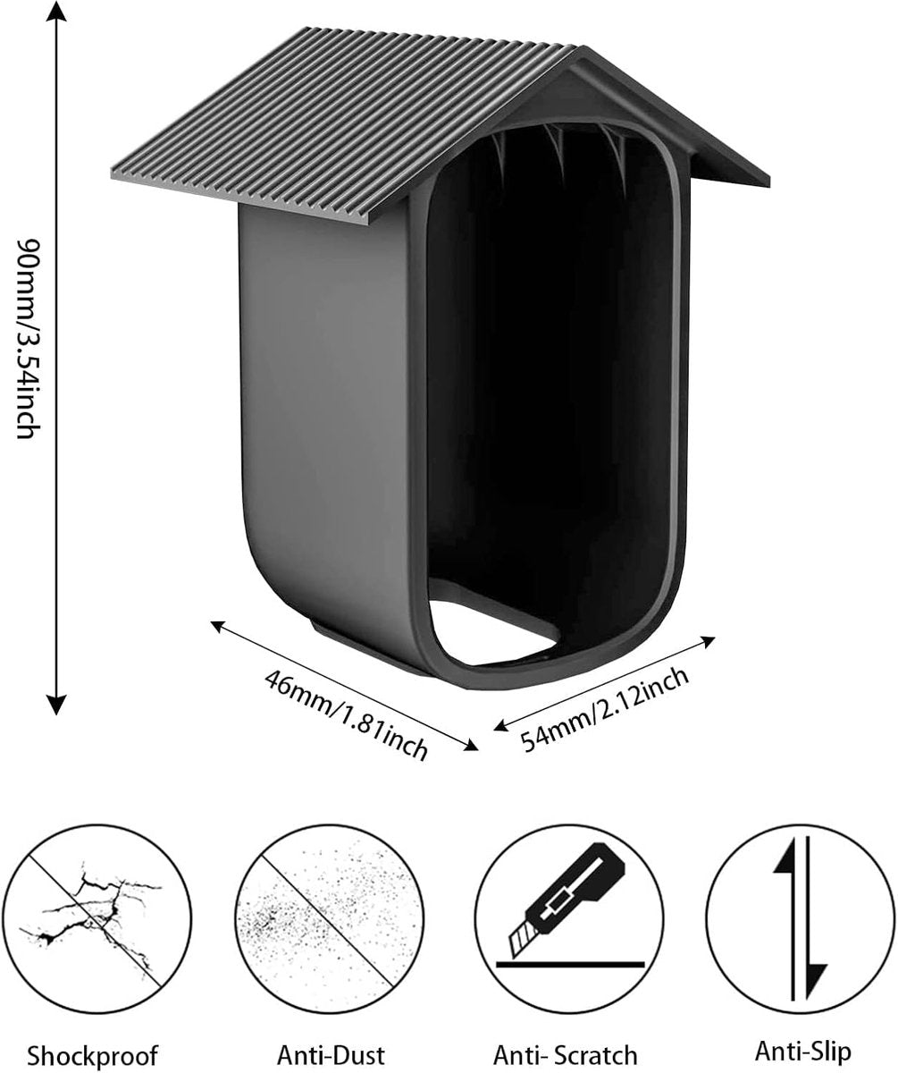 2 pieces - Camera silicone protective cover - Surveillance camera protective cover - suitable for EufyCam 2C - Protection - Weatherproof silicone housing - Soft - Black + White - Image 7