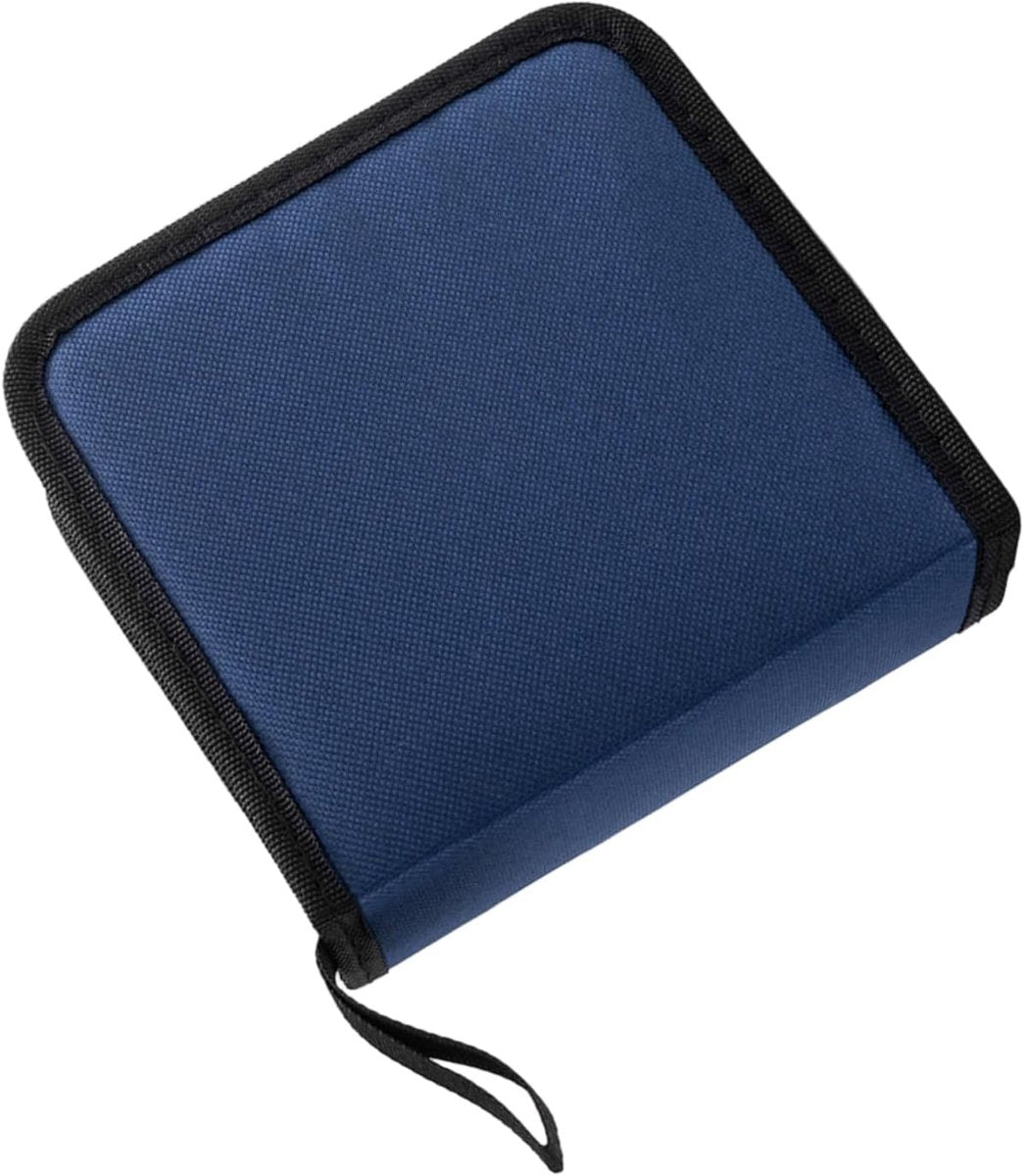 CD/DVD Storage Case - CD Bag - Oxford Cloth - With Zipper - CD Case Storage Folder - DVD Case Case - CD (Rom)/DVD Storage Case - CD/DVD Case Folder - CD/DVD Storage System - Suitable for 40 CDs or DVDs - 16*15.5*4.8cm - Blue - Image 2