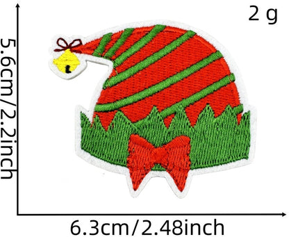 32 Pieces Iron-On Patches - Christmas Iron-On Embroidered Patches - Embellishments for Clothing - Clothes Patches - DIY Accessories - Cute Sewing Appliques - Sew-On Embroidered Applique Sewing Patches - For Jackets, Hats, Backpacks - Image 2
