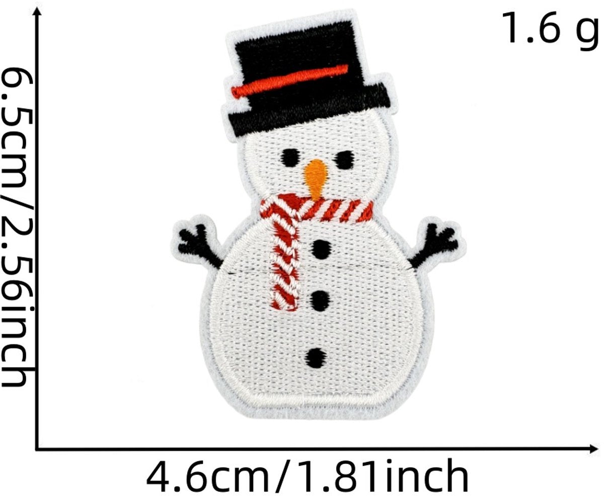 32 Pieces Iron-On Patches - Christmas Iron-On Embroidered Patches - Embellishments for Clothing - Clothes Patches - DIY Accessories - Cute Sewing Appliques - Sew-On Embroidered Applique Sewing Patches - For Jackets, Hats, Backpacks - Image 3