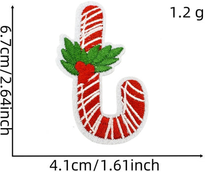 32 Pieces Iron-On Patches - Christmas Iron-On Embroidered Patches - Embellishments for Clothing - Clothes Patches - DIY Accessories - Cute Sewing Appliques - Sew-On Embroidered Applique Sewing Patches - For Jackets, Hats, Backpacks - Image 5