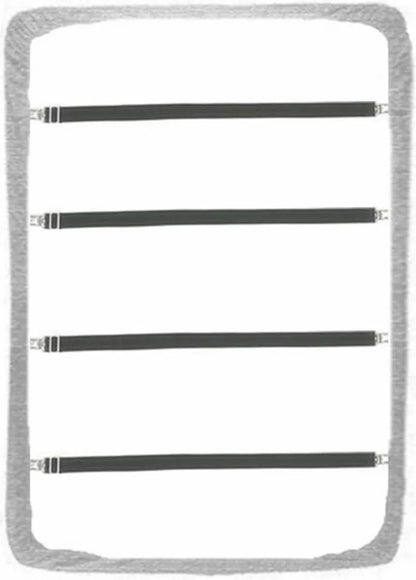 4 pieces - 70-230 cm Sheet tensioners - Sheet clips - Duvet tensioners - Duvet clamps - Bed sheet clamp - Sheet braces - Elastic fitted sheet tensioners - Adjustable - for sheets, ironing board, mattress or sofa - Image 4