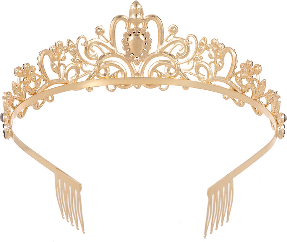 Crown for Women - Princess Crown - Diadem - Crown - Gold Tiara - Rhinestone - Elegant and Durable - Suitable for Various Occasions - Hair Jewelry - Wedding - Image 3