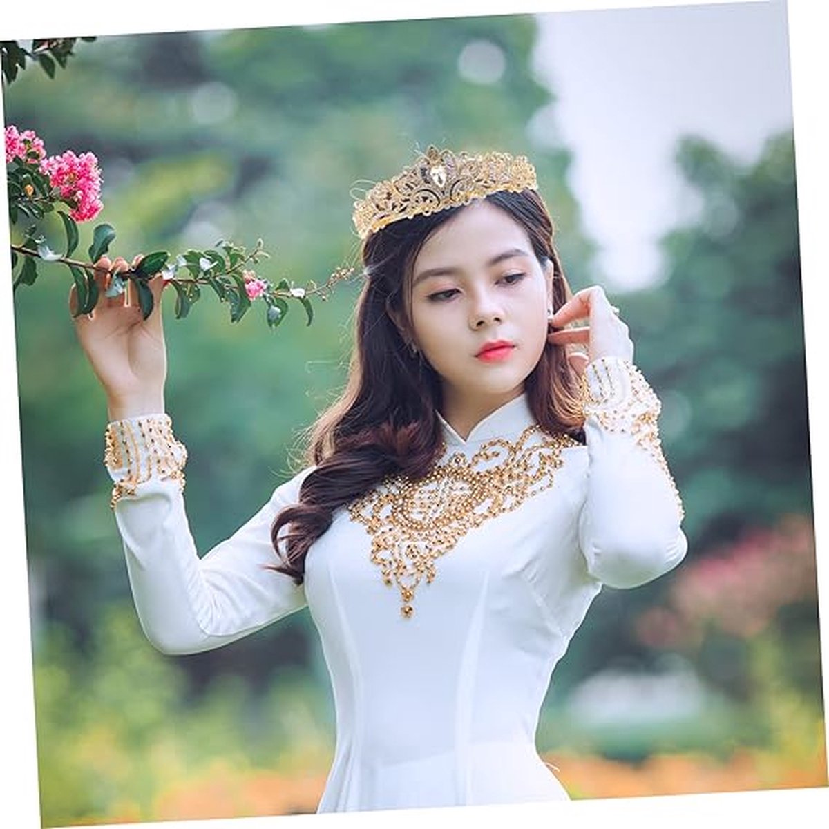 Crown for Women - Princess Crown - Diadem - Crown - Gold Tiara - Rhinestone - Elegant and Durable - Suitable for Various Occasions - Hair Jewelry - Wedding - Image 5