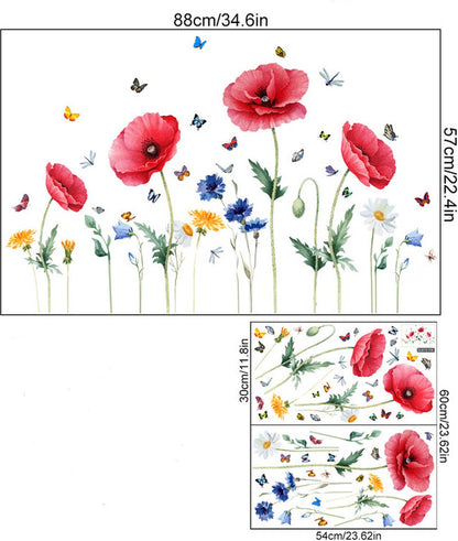 Static window sticker - window sticker - Wall decoration - 30*54cm - flower plant - PVC - colorful - Image 2