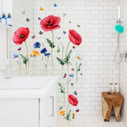 Static window sticker - window sticker - Wall decoration - 30*54cm - flower plant - PVC - colorful - Image 3