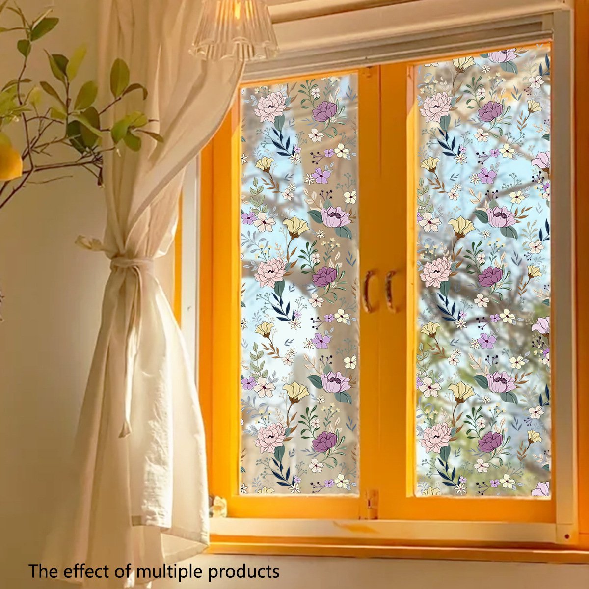 Static window sticker - window sticker - Wall decoration - 45*100cm - flower plant - PVC - B - Image 3