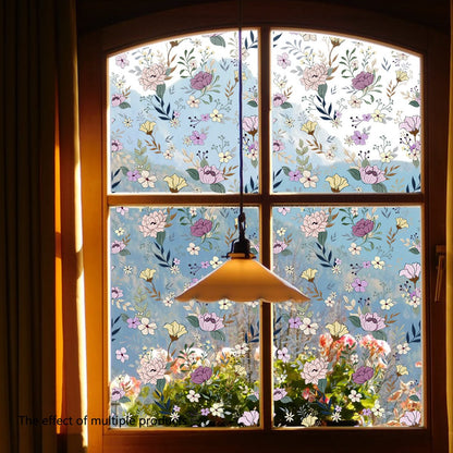 Static window sticker - window sticker - Wall decoration - 45*100cm - flower plant - PVC - B - Image 4