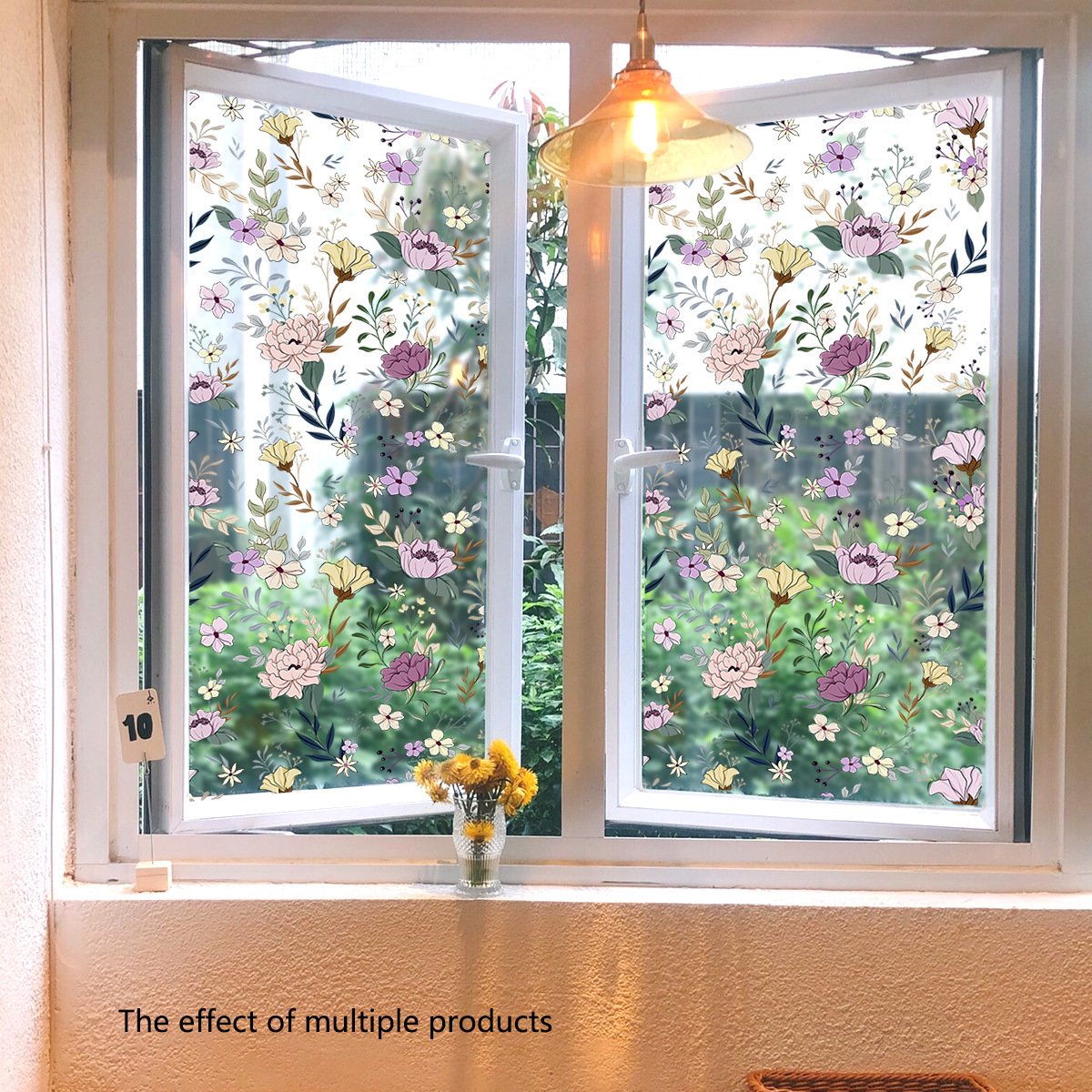 Static window sticker - window sticker - Wall decoration - 45*100cm - flower plant - PVC - B - Image 5