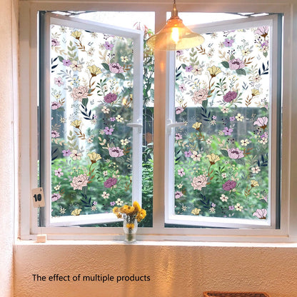 Static window sticker - window sticker - Wall decoration - 45*100cm - flower plant - PVC - B - Image 5