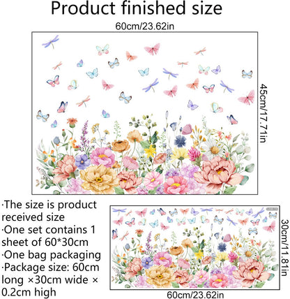 Static window sticker - window sticker - Wall decoration - 30*60cm - flower plant - PVC - C - Image 2