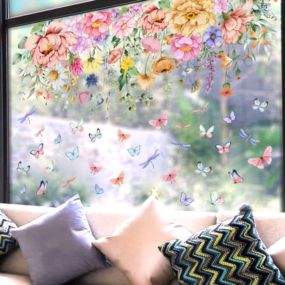 Static window sticker - window sticker - Wall decoration - 30*60cm - flower plant - PVC - C - Image 3